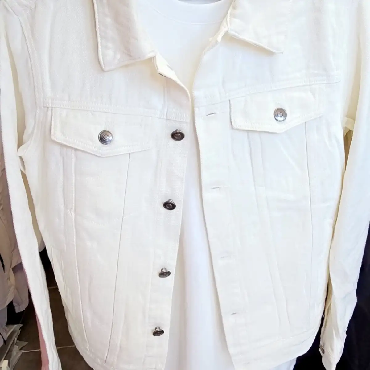 Veste en jeans blanc