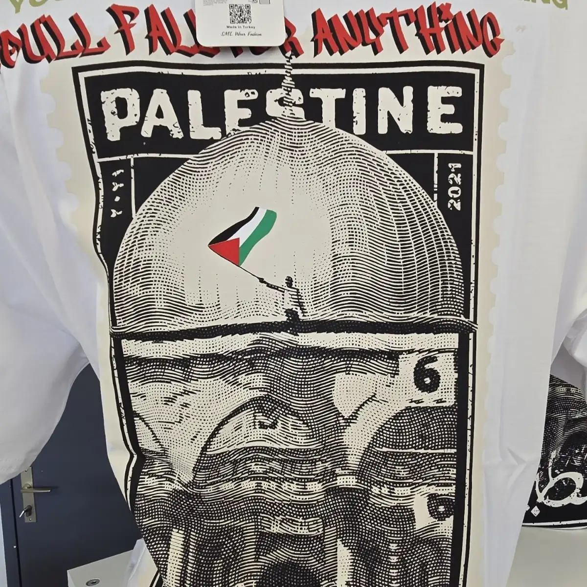 Tshirt Palestine blanc