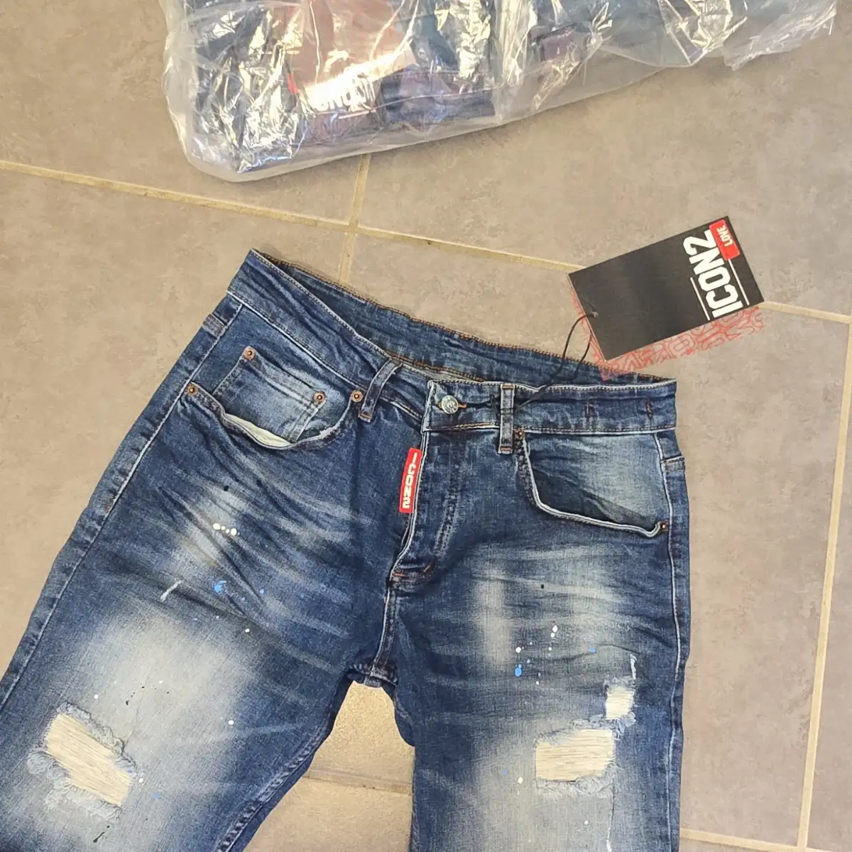 Short en jeans icon2 bleu