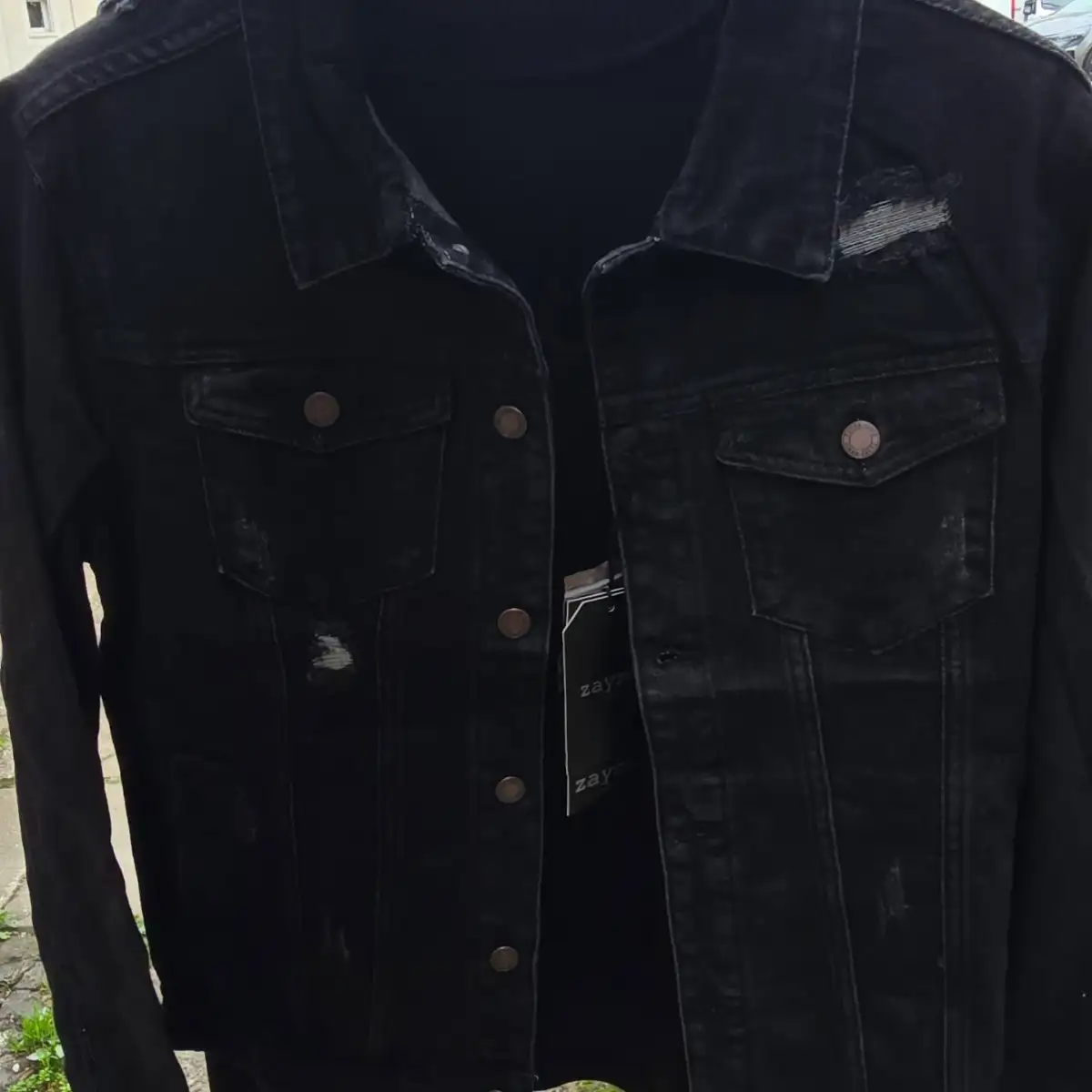 Veste en jeans noir