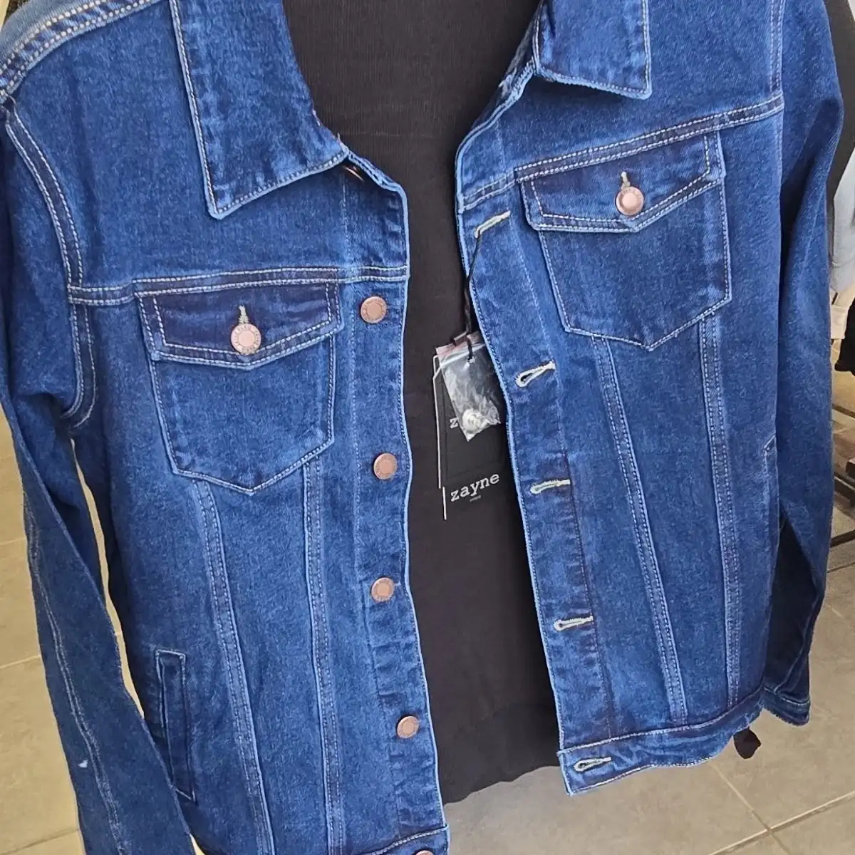 Veste en jeans bleu