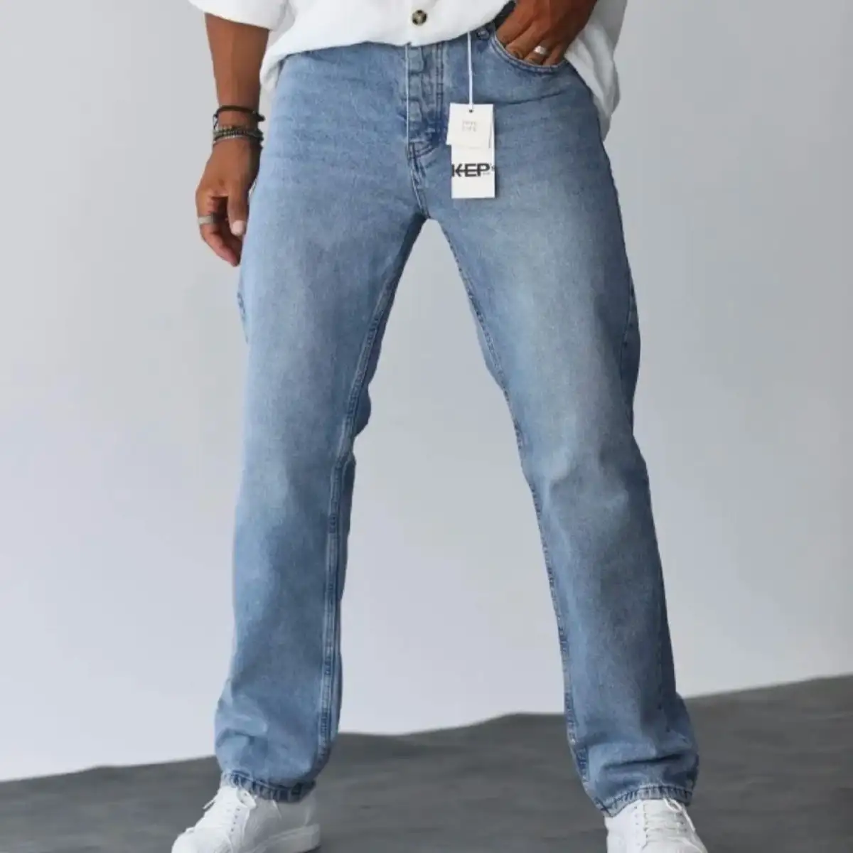 Jeans regular bleu